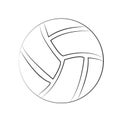 Flat sport ball on black background Royalty Free Stock Photo